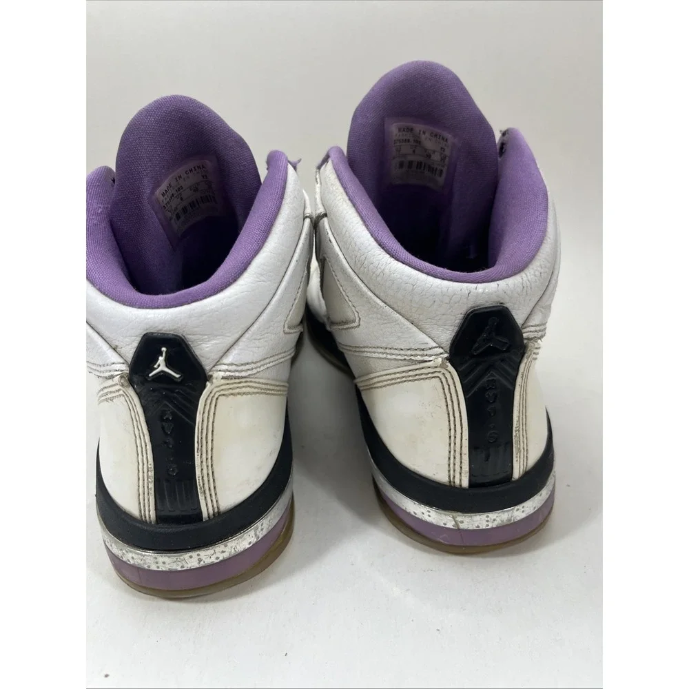 Nike Air Jordan XV.5 Team 7Y White Black Purple 375388-103 Youth Basketball